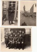 1943 Horváth Tamás: Oroszországi emlékek, 3 db katonai fotó, kettő feliratozva, 6x9 cm és 8x11 cm