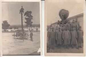 cca 1914-1918 Híradósok és fény távírászok az I. világháborúban, 2 db fénykép, 12x9 cm