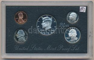 Amerikai Egyesült Államok 1998S 1c, 5c, 1d, 1/4$ Ag, 1/2$ Ag,1$ Ag dísztokos szettben tanúsítvánnyal...