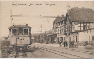 Ótátrafüred, villamosvasúti állomás, villamos / tramway station, tram