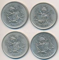 Mexikó 1950-1953. 25c Ag (4xklf) T:2
Mexico 1950-1953. 25 Centavos Ag (4xdiff) C:XF