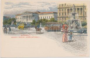 3 db RÉGI használatlan történelmi magyar városképes lap; Zágráb, Budapest, 2 lithoval / 3 old unused historical Hungarian town-view postcards; Zagreb, Budapest, with 2 litho