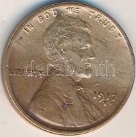 Amerikai Egyesült Államok 1917D 1c "Lincoln" T:2-
USA 1917D 1 Cent "Lincoln" C:V...