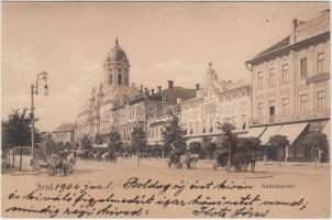 Arad, Andrássy tér, Steigerwald A. bútorgyáros üzlete, fényképész, Reinhart Fülöp bútorgyára / square, shop, photographer, furniture factory