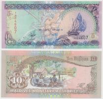 Maldív-szigetek 1998. 10R + 2000. 5R T:I Maldives 1998. 10 Rufiyaa + 2000. 5 Rufiyaa C:UNC