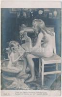 'Pendant la Toilette' Nude art postcard s: Camille Berlin (EB)