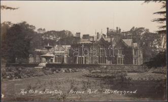 Birkenhead, Arrowe Park; the hall and fountain