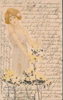 Lady with flowers, M. Munk litho s: Raphael Kirchner (EK)