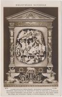 Paris, Bibliotheque Nationale / library - 4 old unused postcards