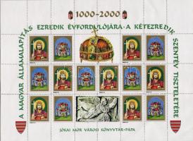 2000. A magyar államalapítás 1000. évfordulója levélzáró ív