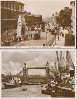 44 db RÉGI használatlan külföldi; angol városképes lap; London, Cambridge, Windsor; Dover és New Bri...