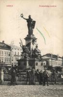 Arad, Szabadság szobor, Aradi Kereskedők Köre, Ries J. társa üzlete / statue, shops