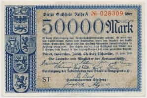 Német Birodalom / Weimari Köztársaság / Düren, Euskirchen, Jülich, Stolberg-Eschweiler 1923. 50.000M T:III Germany/Weimar Republic/ Düren, Euskirchen, Jülich, Stolberg-Eschweiler 1923. 50.000 Mark C:F