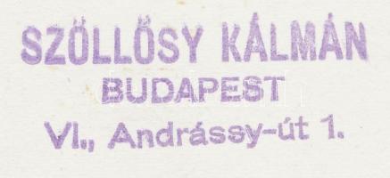 cca 1930 Szöllősy Kálmán (1887-1976): Kiűzetés a Paradicsomból, Pásztor János és Zsolnai Judit, pecs...