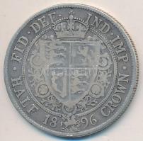 Nagy Britannia 1896. 1/2C Ag "Viktória" T:3 Great Britain 1896. 1/2 Crown Ag "Victoria" C:F Krause KM# 782