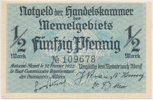 Német Birodalom / Memel / francia adminisztráció 1922. 50Pf T:I
Germany / Free City of Memel / Frenc...