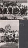 1946 Zsámbok, az új kenyér ünnepén, 4 db fénykép, 17x12 cm