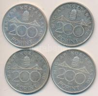 1994. 200Ft Ag "Deák" (4x) T:2,2- Adamo F13.1