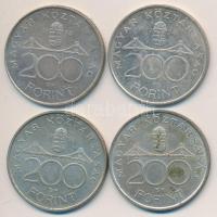 1994. 200Ft Ag "Deák" (4x) T:2,2- Adamo F13.1