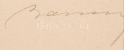 Barcsay Jenő (1900-1988): Szántóföldek. Rézkarc, papír, jelzett, üvegezett keretben, 22×15 cm