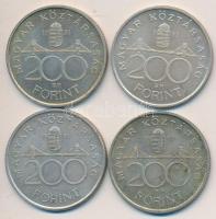 1993. 200Ft Ag "MNB" (4x) T:2,2- Adamo F13