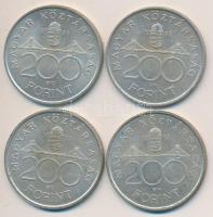 1993. 200Ft Ag "MNB" (4x) T:2,2- Adamo F13