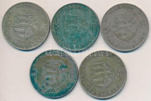 1947. 5Ft Ag "Kossuth" (5x) T:2- Adamo F8.1