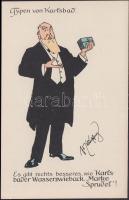 'Typen von Karlsbad' Karlovy Vary Wasserzwieback 'Marke Sprudel' advertisement s: Schönpflug