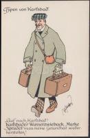 'Typen von Karlsbad' Karlovy Vary Wasserzwieback 'Marke Sprudel' advertisement s: Schönpflug