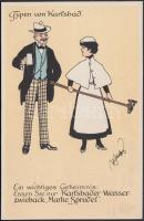 'Typen von Karlsbad' Karlovy Vary Wasserzwieback 'Marke Sprudel' advertisement s: Schönpflug