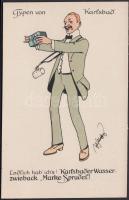 'Typen von Karlsbad' Karlovy Vary Wasserzwieback 'Marke Sprudel' advertisement s: Schönpflug
