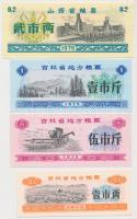 Kína 1975-1976. 4db klf rizsjegy T:I China 1975-1976. 4pcs of diff. rice coupons C:Unc