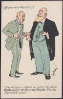 'Typen von Karlsbad' Karlovy Vary Wasserzwieback 'Marke Sprudel' advertisement s: Schönpflug