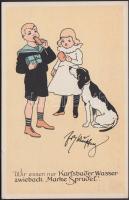 'Typen von Karlsbad' Karlovy Vary Wasserzwieback 'Marke Sprudel' advertisement s: Schönpflug (small tear)