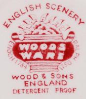 Wood&Sons English scenery csésze és csészealj, levonóképes, jelzett, hibátlan