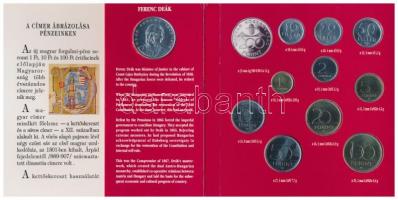 1994. 10f-100Ft 10xklf db + 200Ft Ag "Deák" dísztokos szettben T:BU