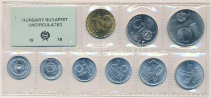 1978. 2f-10Ft 9db klf érmés forgalmi sor fóliatokban T:1