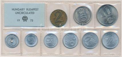 1973. 2f-10Ft 9db klf érmés forgalmi sor fóliatokban T:1