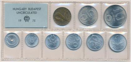 1975. 2f-10Ft 9db klf érmés forgalmi sor fóliatokban T:1