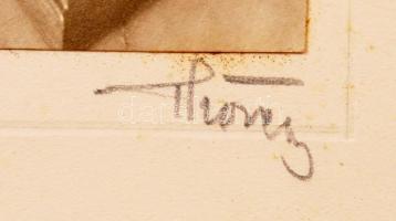 1933 Thöresz Dezső(1902-1963): 30 fok árnyékban, aláírt, feliratozott, vintage csendélet, fotóméret ...