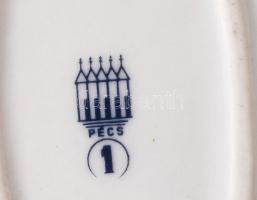 Zsolnay furulyázó juhász, kézzel festett, jelzett, hibátlan, h:21 cm, m:19 cm