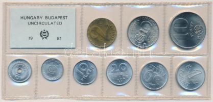 1981. 2f-10Ft 9db klf érmés forgalmi sor fóliatokban T:1