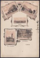 Csömör, vasútállomás, iskola, községháza, Római katolikus templom, kiadja Feuermann Lipót, Art Nouveau