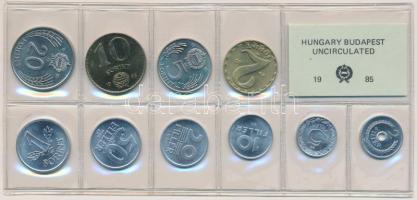 1985. 2f-20Ft 10db klf érmés forgalmi sor fóliatokban T:1