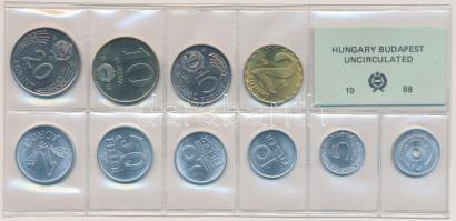 1988. 2f-20Ft 10db klf érmés forgalmi sor fóliatokban T:1
