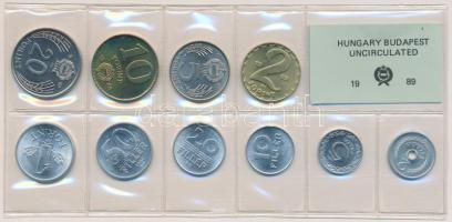 1989. 2f-20Ft 10db klf érmés forgalmi sor fóliatokban T:1