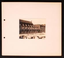 cca 1920 Egy budapesti épület bontása (talán a VIII. ker. Mária utcában), 15 db fénykép külön-külön ...