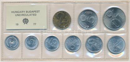 1977. 2f-10Ft 9db klf érmés forgalmi sor fóliatokban T:1