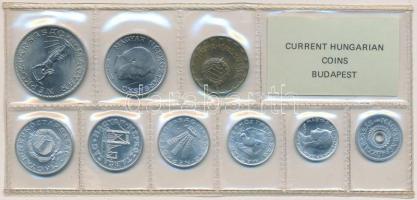 1977. 2f-10Ft 9db klf érmés forgalmi sor fóliatokban T:1
