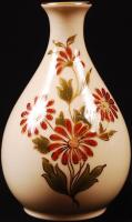 Zsolnay kicsi váza, kézzel festett, jelzett, hibátlan, m:11 cm